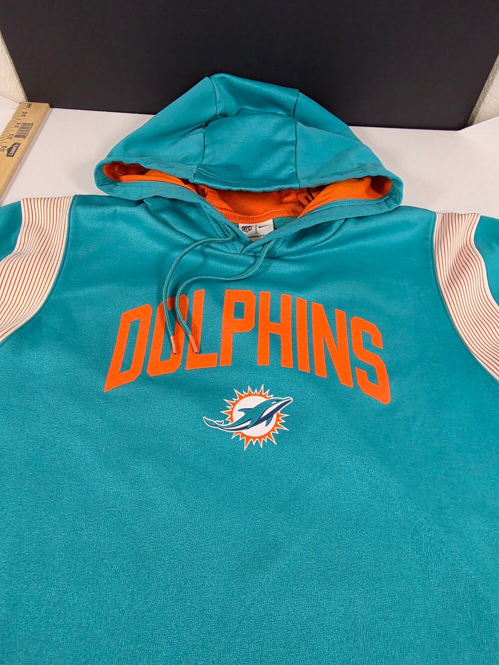 Nike Miami Dolphins NFL Therma-FIT On Field Hoodie Men’s XXL Aqua Orange
